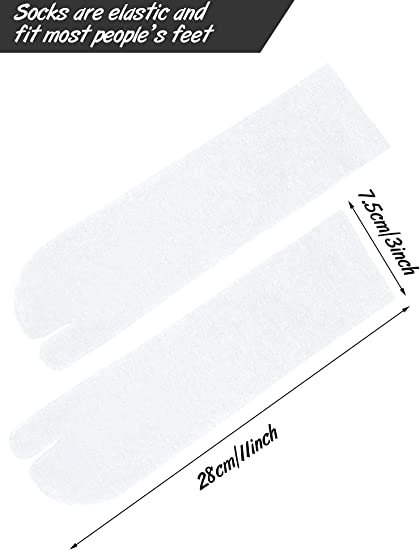 Flip-flops socks split toe socks elastic socks for men and women (6 Pairs)