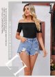 Women's Off Shoulder Bodysuit Short Sleeve